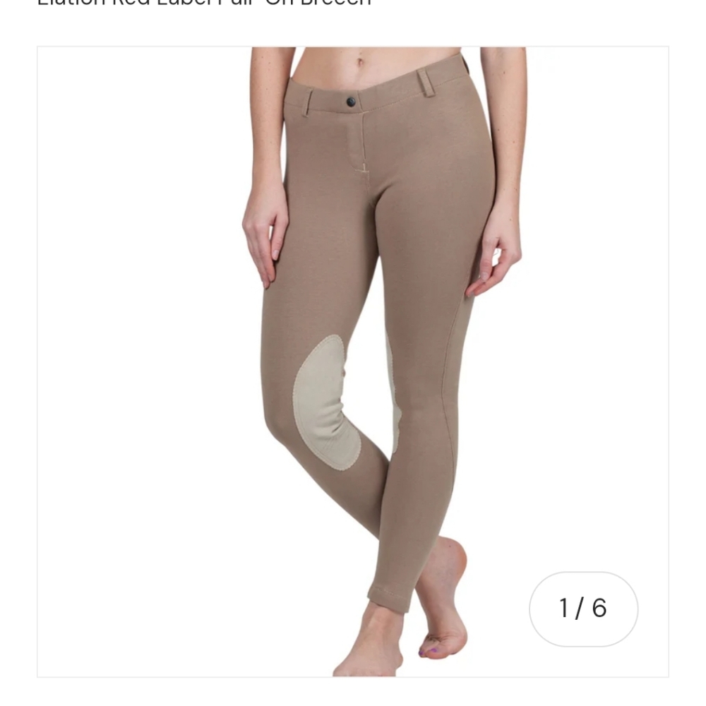 Tan Riding Breeches with Knee Patches Sz 36R